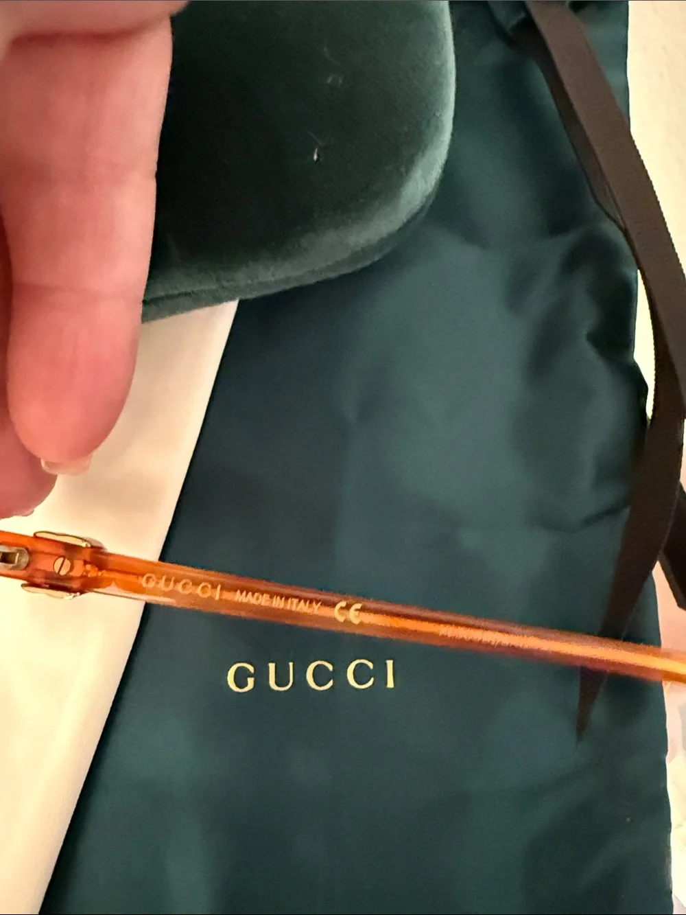 Gucci Amber Brown Oversized Square Women's Sunglasses Never worn